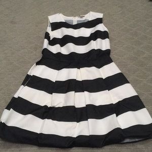 Gap striped fit & flair dress